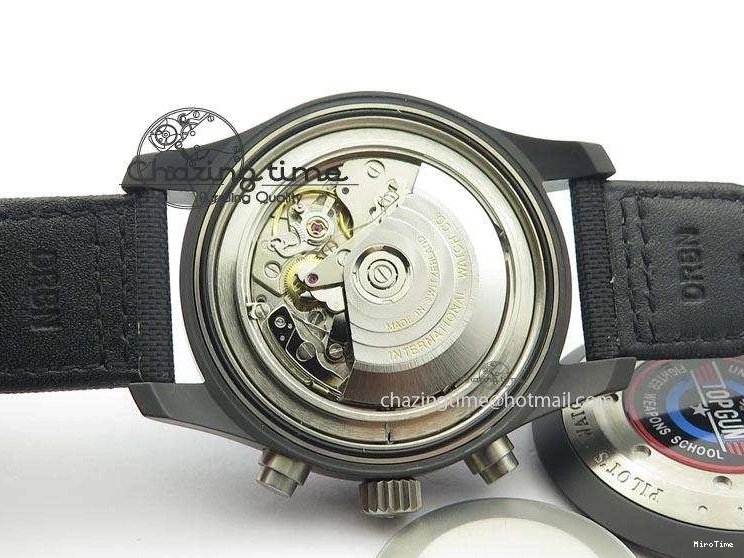 MIROTIME 0812 Pilot Chrono IW388003 Real Ceramic V6F 1:1 Best Edition On Black Nylon Strap A StreetReady 7284